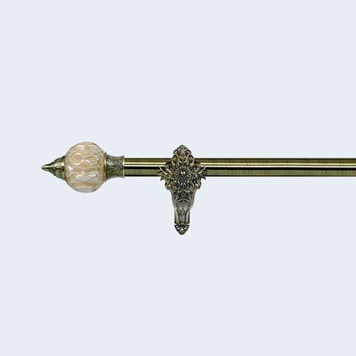 Flexible Length Pipe Curtain Rods End Finial Hardware Metal Curtain Pole Head