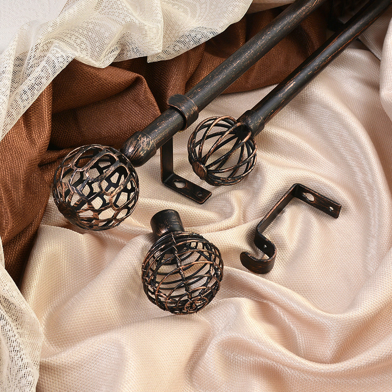 Wall Mounted Pipe Curtain Rods With Single Bracket Home Decor