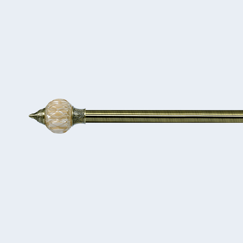 Flexible Length Pipe Curtain Rods End Finial Hardware Metal Curtain Pole Head